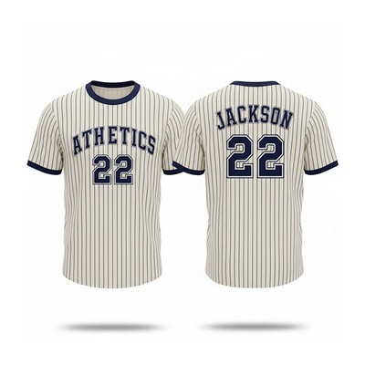 Men's and Kids' Sublimation Baseball Fanwear Jersey (Crew or